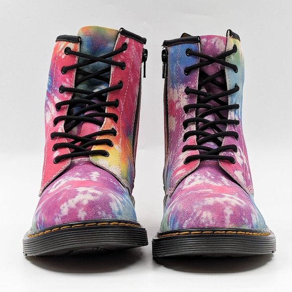 Dr Martens Unisex 1460 Y Multicolored Suede 8-Eyelet Lace-up Combat Boots M6 W7 - Picture 2 of 12